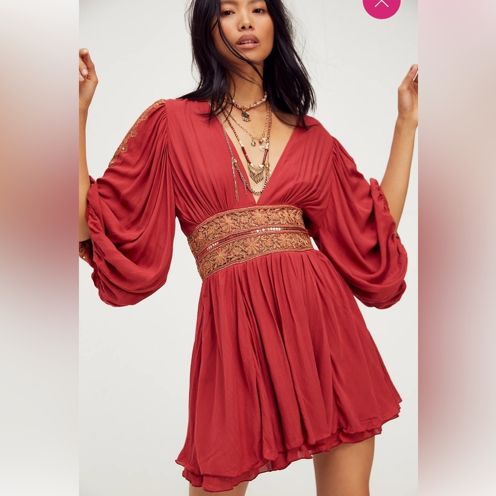 NWT Free People rare Midnight In Marrakesh Mini Dress size 8